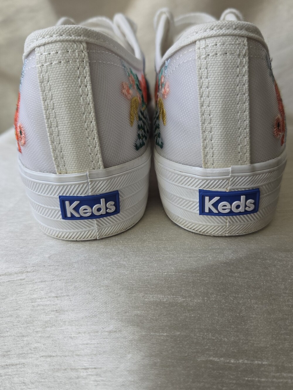 Keds x Rifle Paper Co. Triple Kick Citrus Garden Platform Sneakers Size 10 - Picture 2 of 16